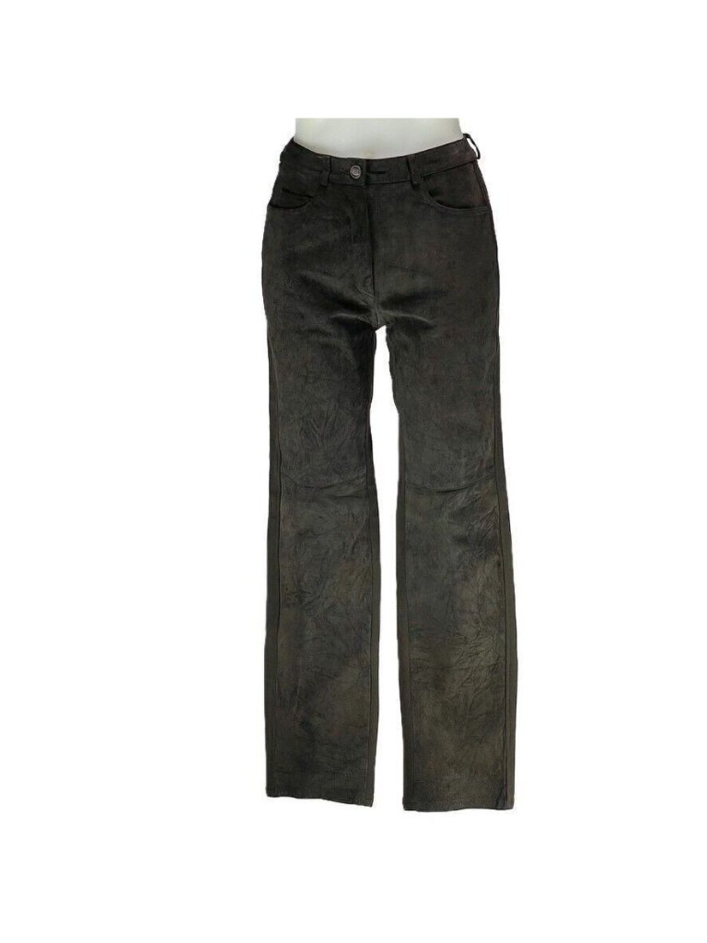 Absolu Paris Womens Faux Suede Pants Size 4 Polyamide/Lycra Blend Made
